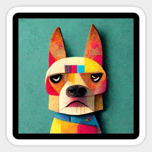 Friendly multi-colored dog to brighten your day. Sticker